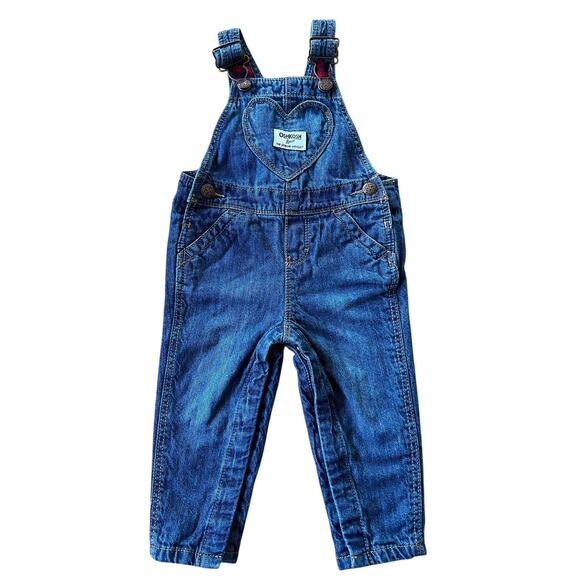 OshKosh B'gosh Other - OshKosh B’gosh Denim Overalls Buffalo Plaid Lined 9M